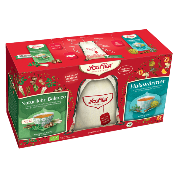 Yogi Tea Bio Tee Geschenkset mit Jute-Rucksack