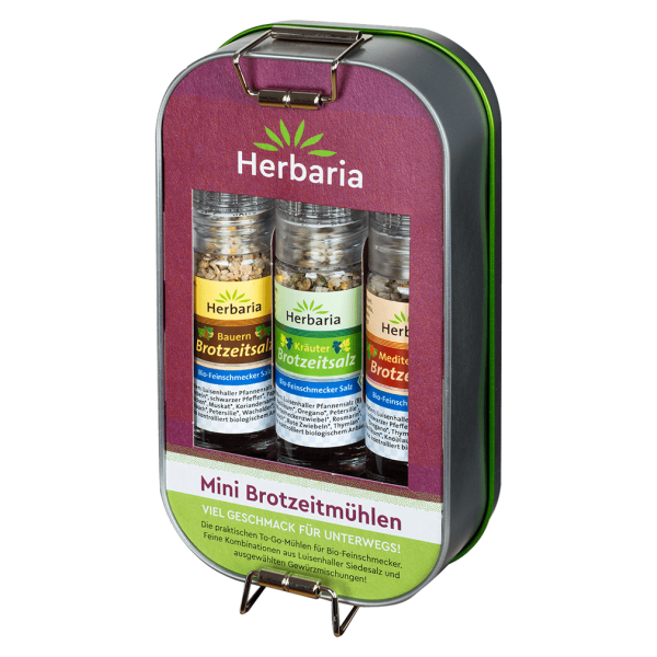 Herbaria Bio Lunchbox mit 3 Mini-Brotzeitmühlen