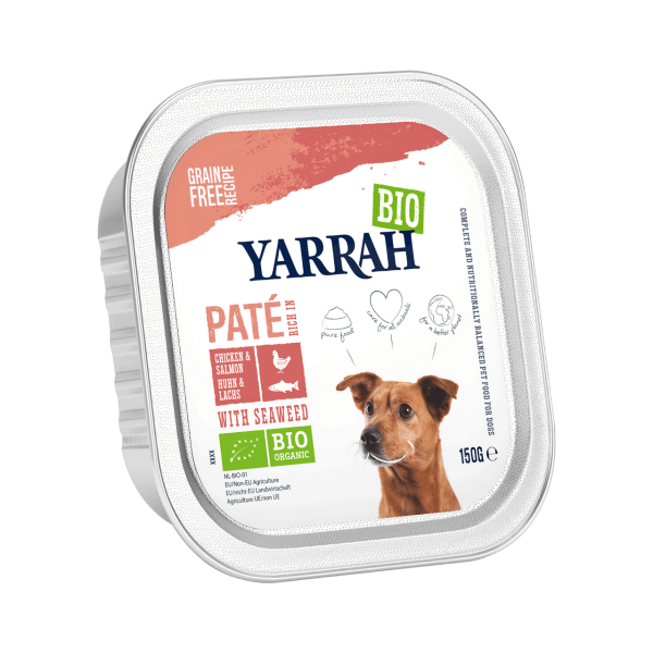 Yarrah Bio Hundefutter Paté Huhn & Lachs
