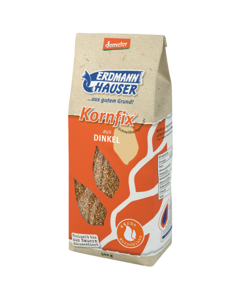 ErdmannHauser Bio Kornﬁx® Schnellkochgetreide aus Dinkel