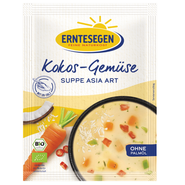 Erntesegen Bio Kokos-Gemüse Suppe Asia Art