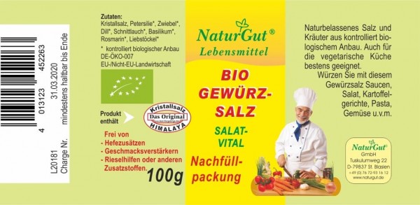 NaturGut Bio Gewürzsalz Salat