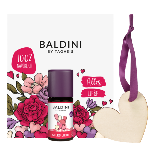 Baldini Alles Liebe Mini-Duftset mit Holzherz