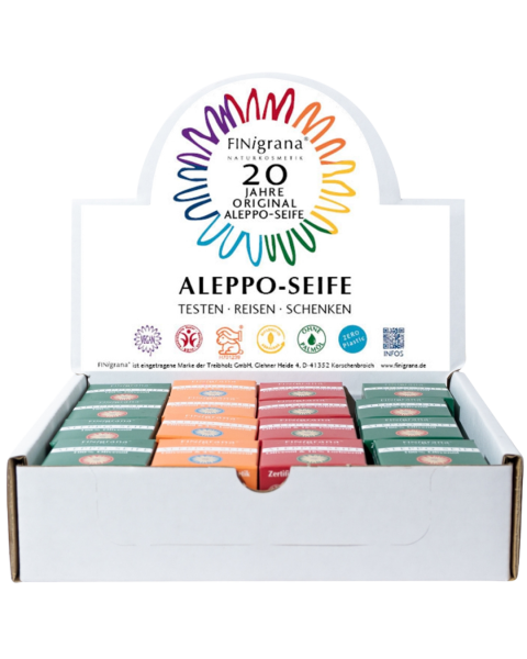 Finigrana Aleppo Gästeseifen Misch-​Display