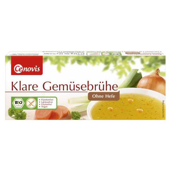 Cenovis Bio Klare Gemüsebrühe, ohne Hefe, 12 Würfel