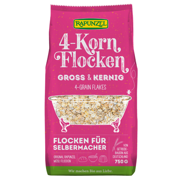 Rapunzel Bio 4-Korn-Flocken Großblatt