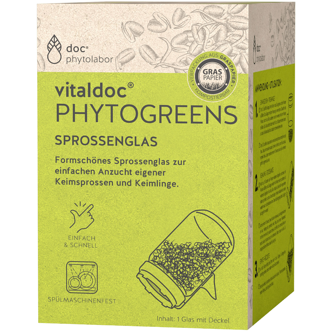 Sprossenglas vitaldoc® Phytogreens bei greenist
