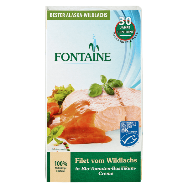 Fontaine Wildlachs-Filet, Tomaten-Basilikum