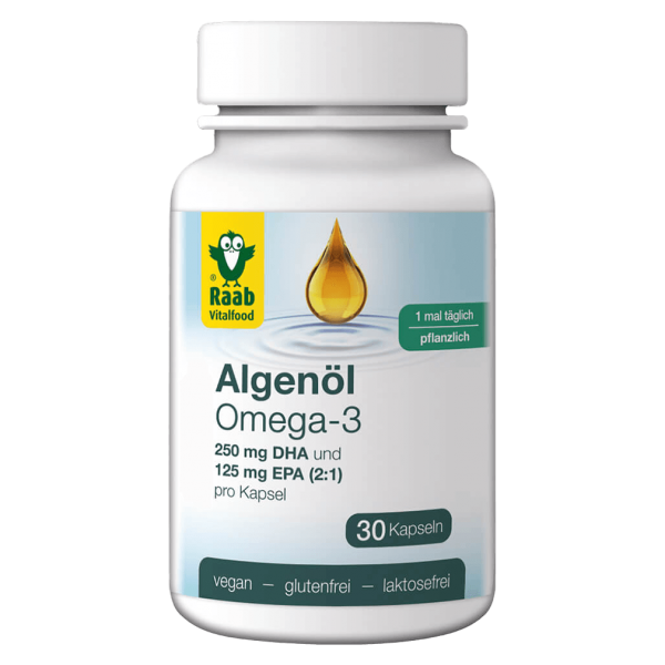 Raab Vitalfood Algenöl Omega 3 Kapseln