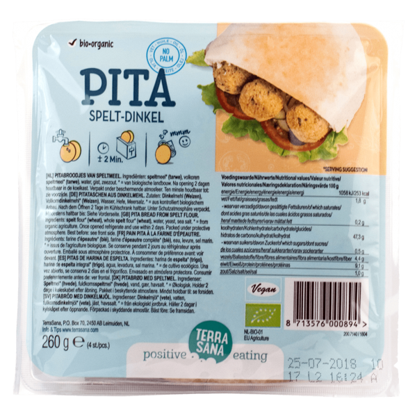 TerraSana Bio Fladenbrot Pita Dinkel