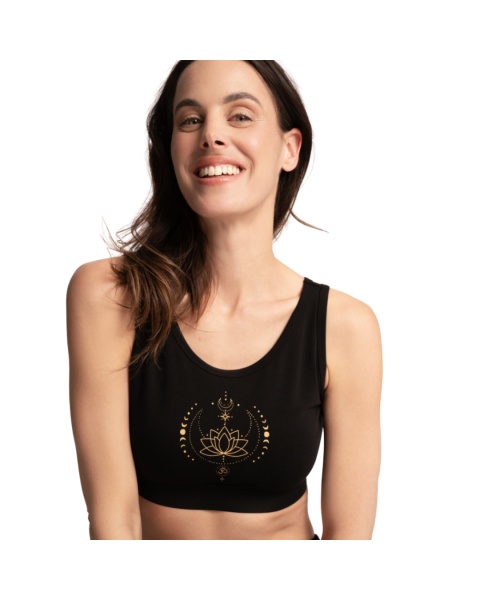 Spirit of Om Yoga Bra Padma - schwarz