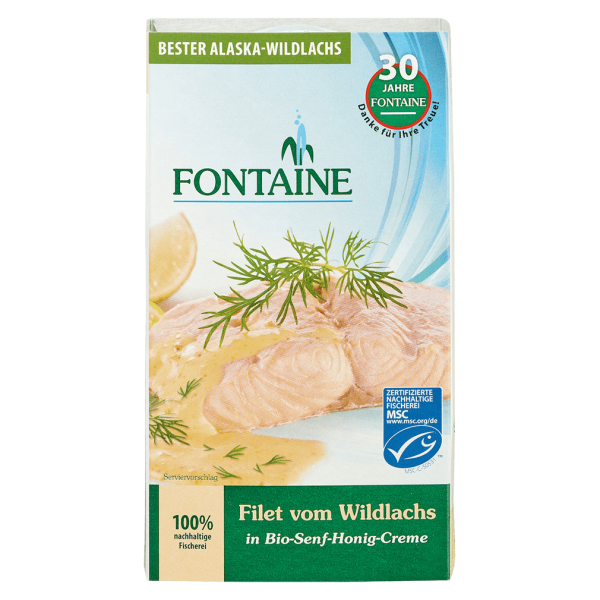 Fontaine Wildlachs-Filet in Senf-Honig Creme
