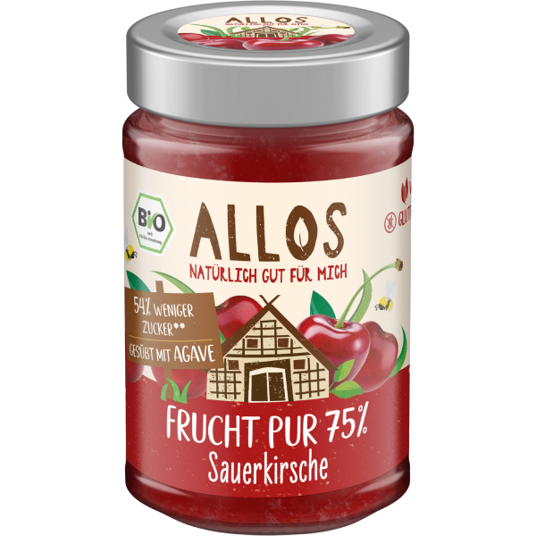 Allos Bio Frucht Pur 75% Sauerkirsche