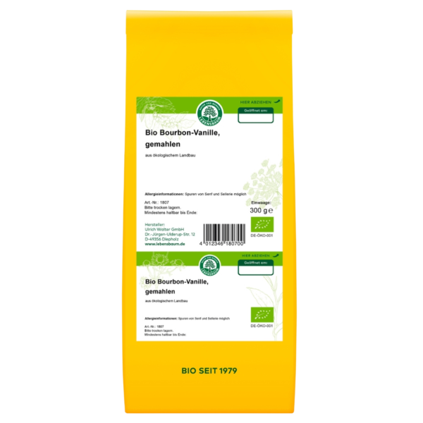 Lebensbaum Bio Bourbon-Vanille, gemahlen