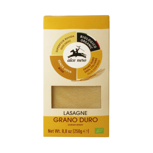 Alce Nero Bio Lasagne aus Hartweizen, 250g