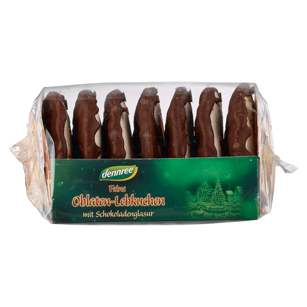 dennree Bio Feine Oblaten Lebkuchen schokoliert