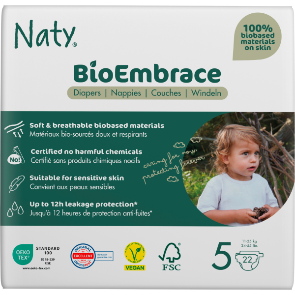 Naty  Bio Windeln Embrace Gr. 5 11-25 kg