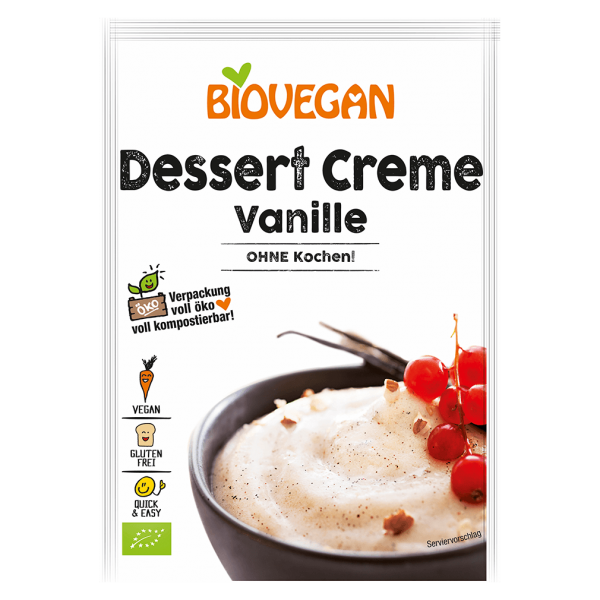 Biovegan Bio Dessertcreme Vanille ohne Kochen