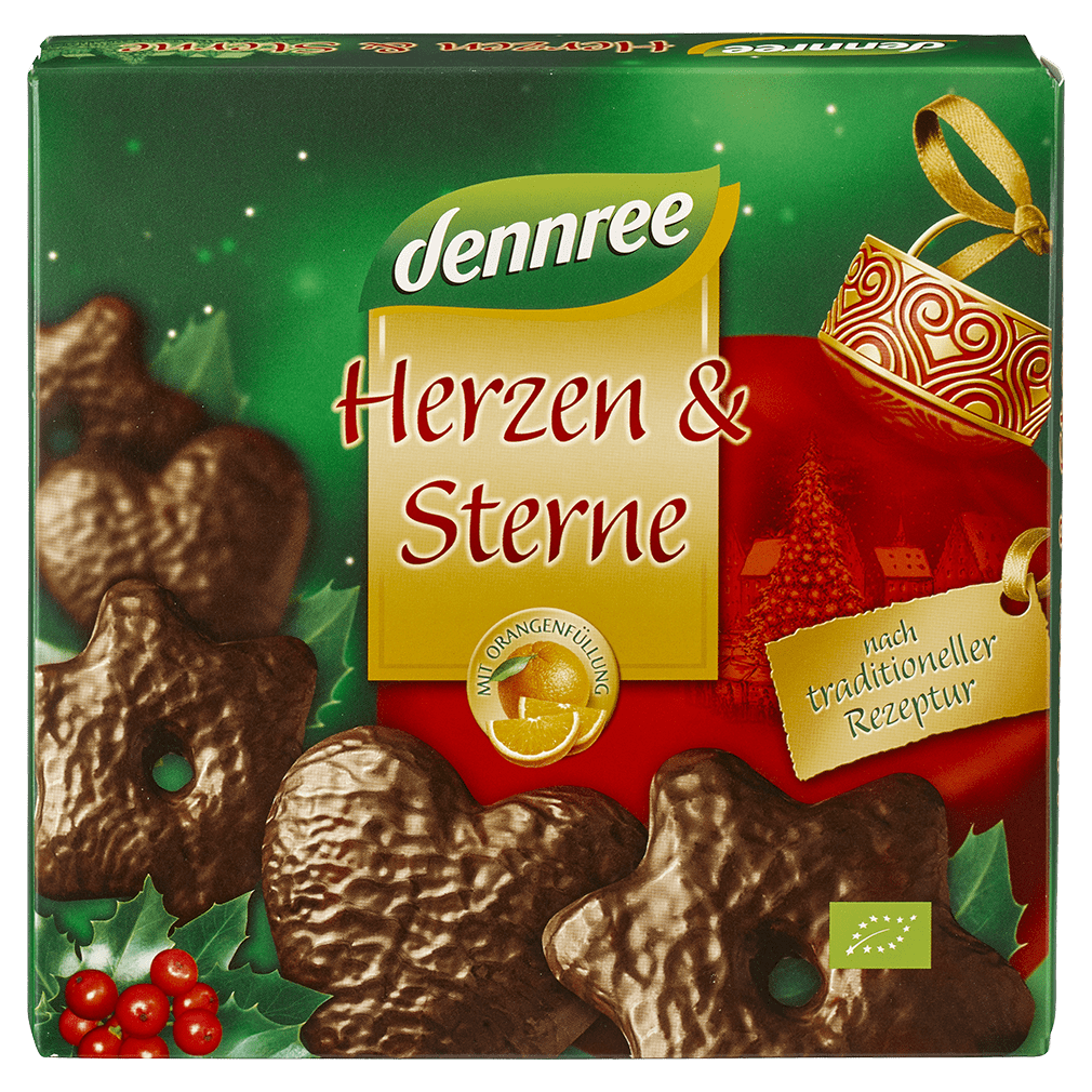 Bio Herzen und Sterne mit Orangenfüllung von dennree bei greenist.de Bio Herzen und Sterne mit Orangenfüllung von dennree bei greenist.de