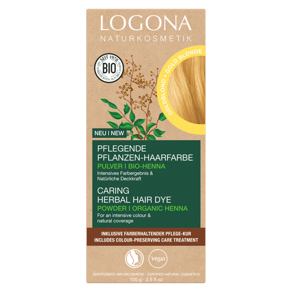 Goldblond Pulver Logona von Pflanzen-Haarfarbe bei