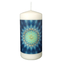 EngelALM Blume des Lebens blau, Energiekerze EngelALM Blume des Lebens blau, Energiekerze