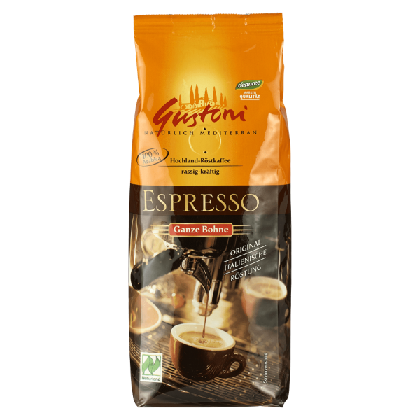 Gustoni Bio Espresso, ganze Bohne