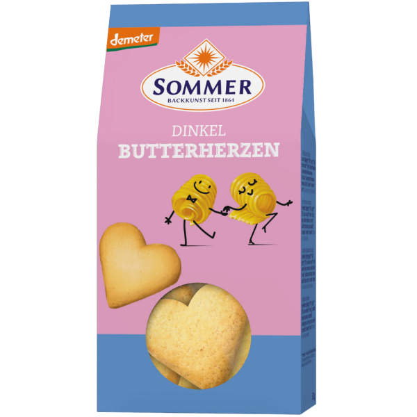Sommer Bio Dinkel-Butter-Herzen