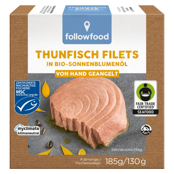 followfood Thunfisch Filets in Bio-Sonnenblumenöl