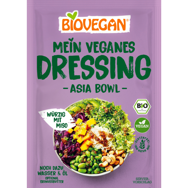 Biovegan Bio Mein veganes Dressing, Asia Bowl, 18x13g