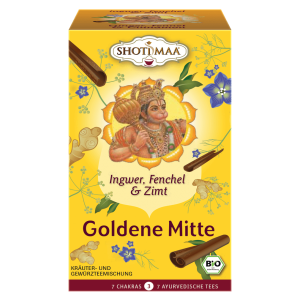 Shotimaa Bio Goldene Mitte Ingwer, Fenchel & Zimt Tee