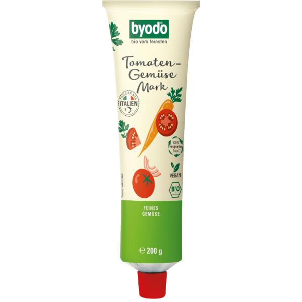 byodo Bio Tomaten-Gemüse Mark Doppelfrucht, in der Tube