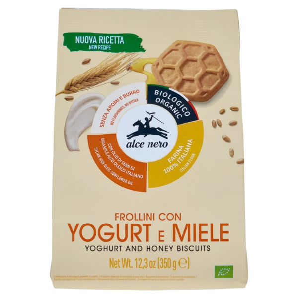 Alce Nero Bio Kekse mit Joghurt und Honig, 350g