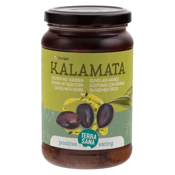 TerraSana Bio Kalamata-Oliven mit Kräutern