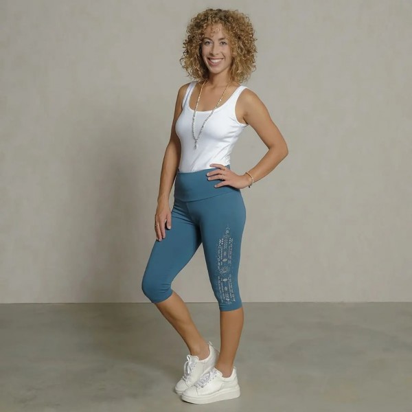 Spirit of Om Leggings capri blue-bay