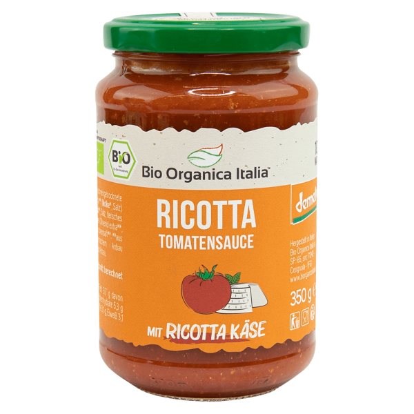 Bio Organica Italia Bio Ricotta Tomatensauce MHD 31.03.2024