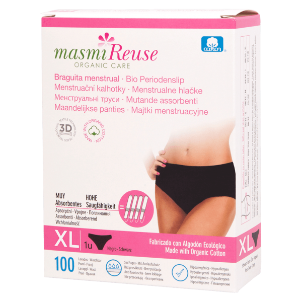 Masmi Organic Care Bio Periodenslips schwarz