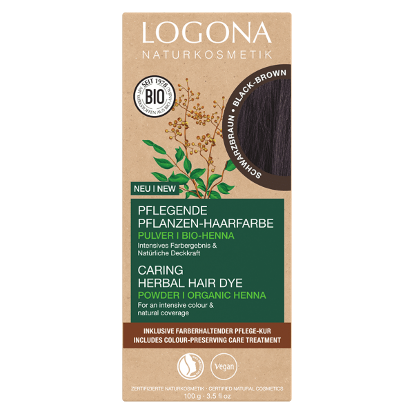 Pflanzen-Haarfarbe Pulver Kaffeebraun von Logona bei