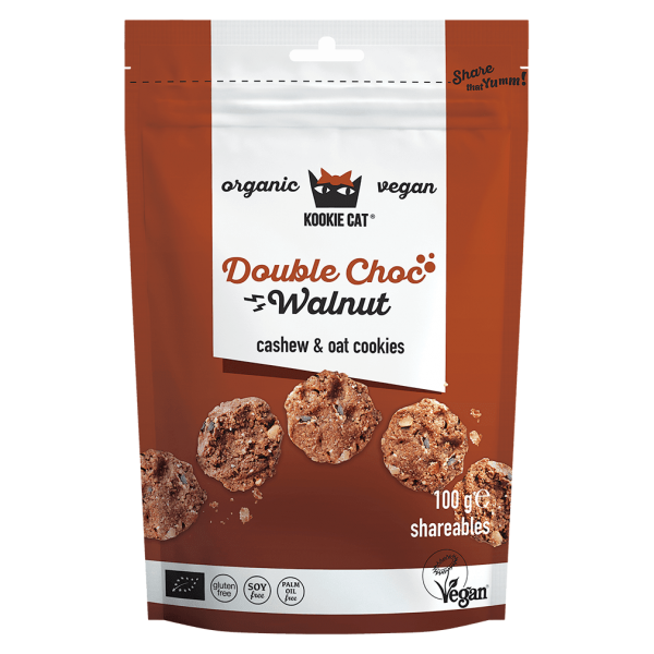 Kookie Cat Bio Double Choc Walnuss Mini Cookies