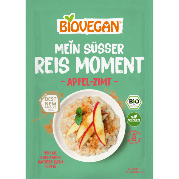 Biovegan Bio Mein süßer Reismoment, Apfel-Zimt, 58g