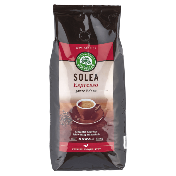 Lebensbaum Bio Solea Espresso, ganze Bohne, 1kg, MHD 21.3.23