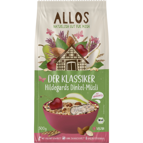 Allos Bio Der Klassiker Hildegards Dinkel-Müsli, 500g