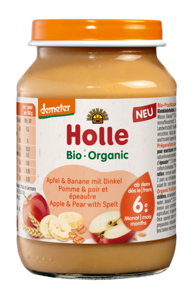 Holle Bio Apfel &amp; Banane mit Dinkel