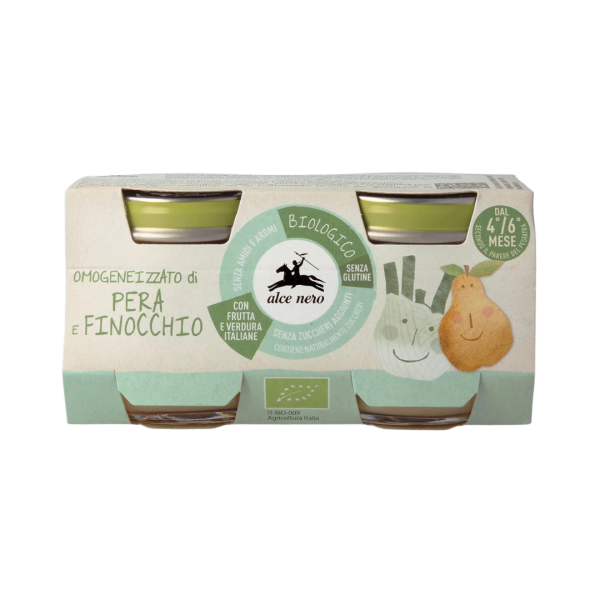Alce Nero Bio Babygläschen Birne und Fenchel, 160g