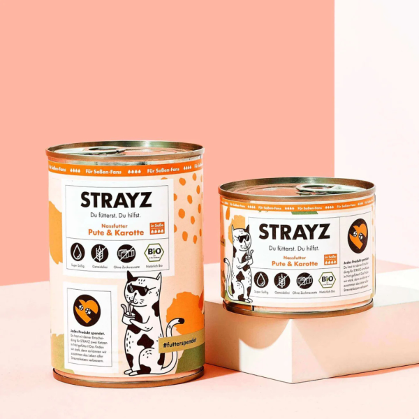 STRAYZ Bio Katzen Nassfutter Pute &amp; Karotte in Soße