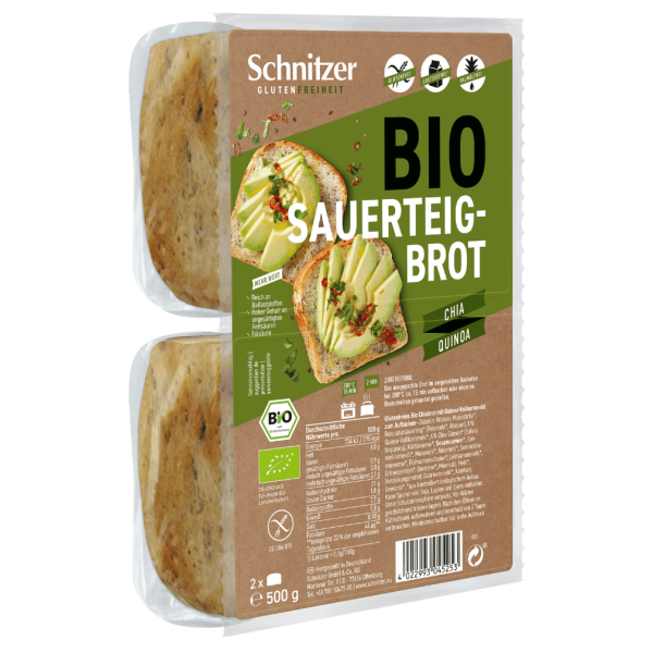 Schnitzer Bio Chiabrot mit Quinoa, 2 Stück 500g