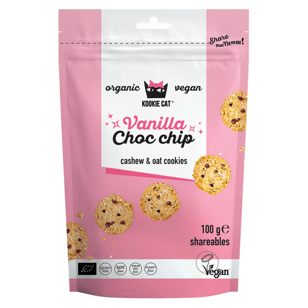 Kookie Cat Bio Vanille und Schokostückchen mini Cookies MHD 27.01.2024