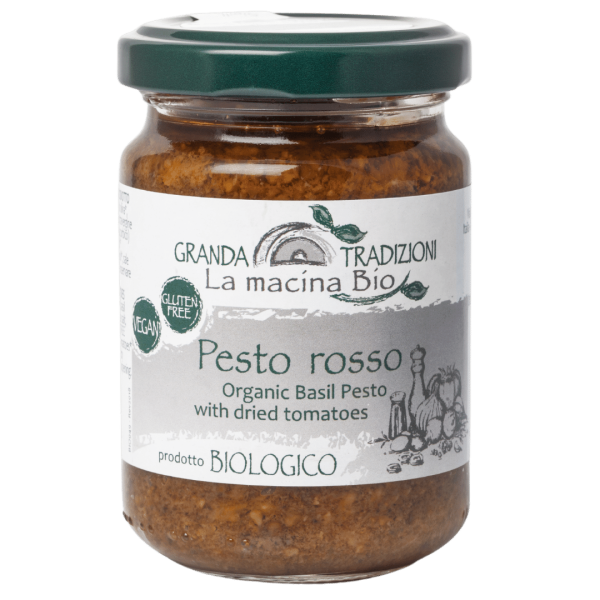 Granda Traditioni Bio Pesto Rosso mit getrockneten Tomaten, 130 g