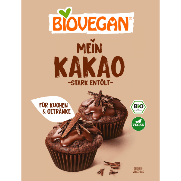 Biovegan Bio Kakaopulver stark entölt, 125g