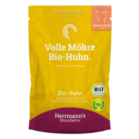 Herrmann's Manufraktur Bio Katzen Nassfutter Huhn mit Karotte und Kamut Herrmann's Manufraktur Bio Katzen Nassfutter Huhn mit Karotte und Kamut