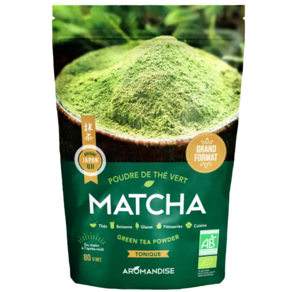 AROMANDISE Bio Matcha-Grünteepulver, 80g